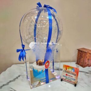 Blue Themed Acrylic Cake box