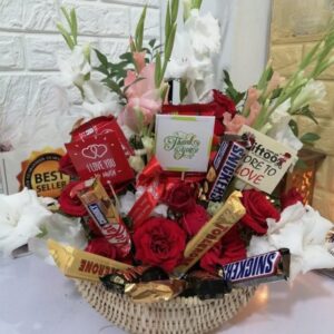 Chocolate Flowers Basket