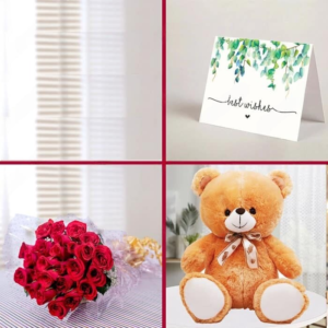 Red Roses and Teddy Bear