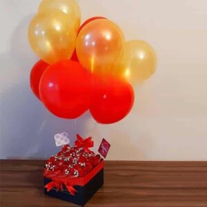 Flower Box with Balloons