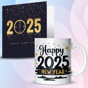 Happy New Year 2025 Mug & Card