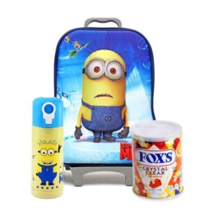 Minion School Bag With Fox Candy Tin & Water