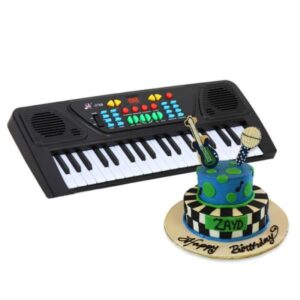 Musical Instrument Cake With Piano Keyboard