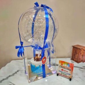 Blue Themed Acrylic Cake box