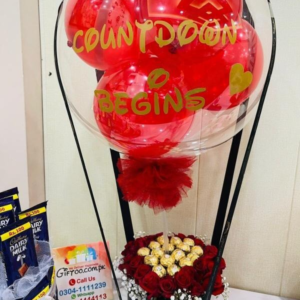 Beautiful Red theme Floral Balloon