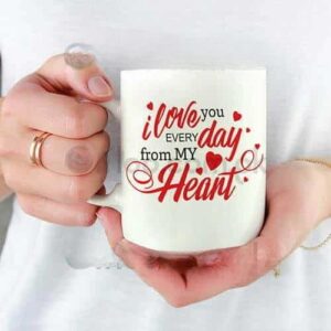 I love you With Heart Mug