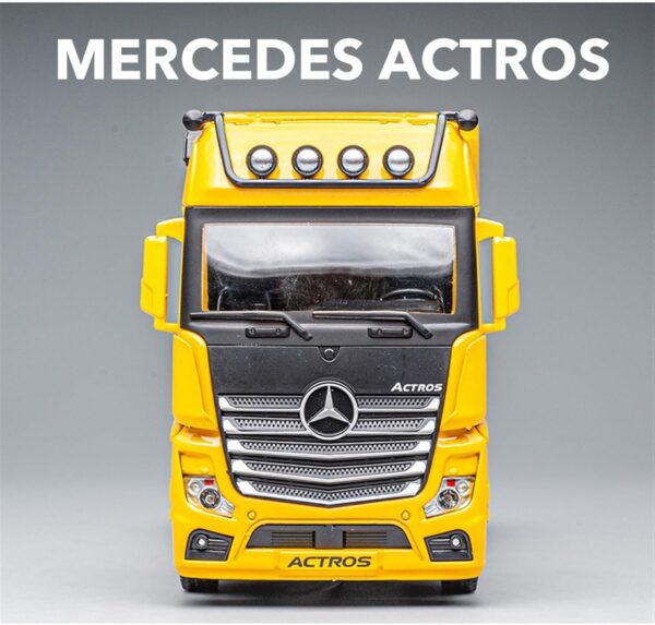 1:24 Diecast Mercedes Benz Actors Truck Trailer Alloy Model