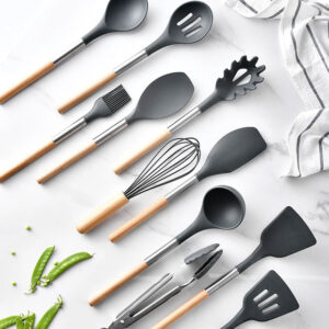 12 Pieces Cooking Tools Set Silicone Spoon Set