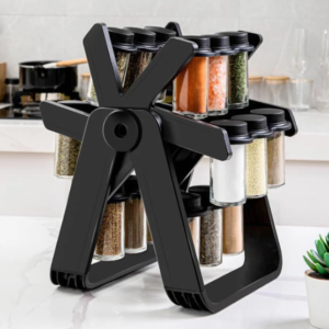 18 Jars Ferris Wheel Spice Rack Set