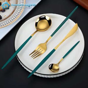 24 Pcs Golden Cutlery Set