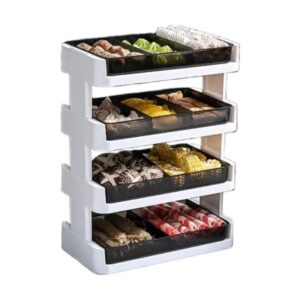 4 Layer Kitchen Stackable Tray Rack