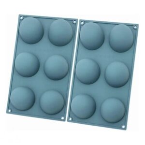 6 Holes Silicone Baking Mold For Chocolate Cake Jelly Pudding BPA Free Non Stick Round Shape Half Sphere Baking Pan