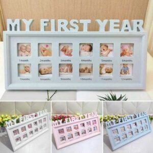 Baby My First Year Picture Photo Frame Baby Shower Gift