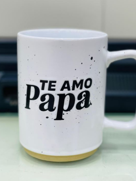 Te Amo Papa Stackable Speckled Ceramic Coffee Tea Mug